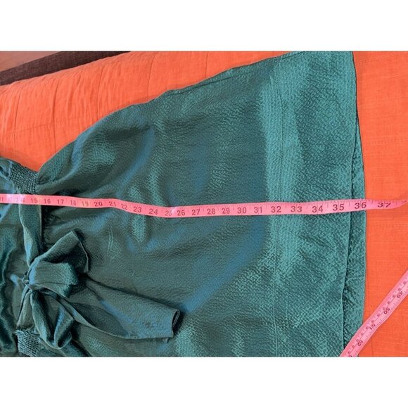 Rebecca Taylor Flutter Teal Silk V-Neck Women Mini Dress Size 8 - Picture 6 of 8